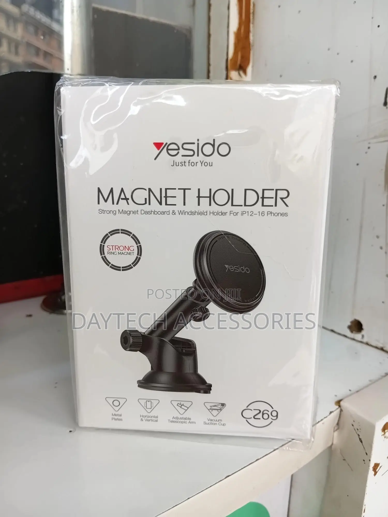 Yesido C269 Magnetic Car Phone Holder In Black