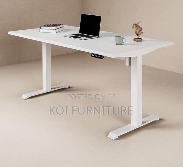 Office Desk; 1.2 Meters Height Mechanism Electric White Desk