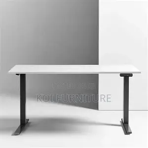Office Desk; 1.2 Meters Height Mechanism Electric White Desk