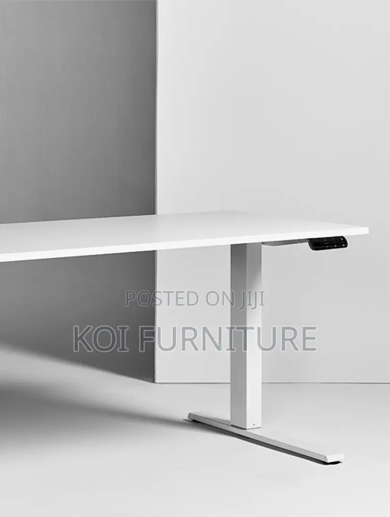 Office Desk; 1.2 Meters Height Mechanism Electric White Desk