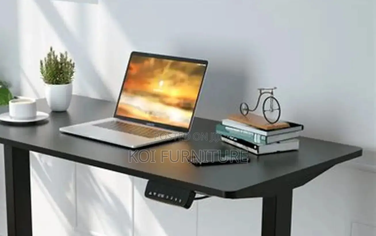 Office Desk; 1.4 Meters Sit and Stand Home Office Adjustable Desks