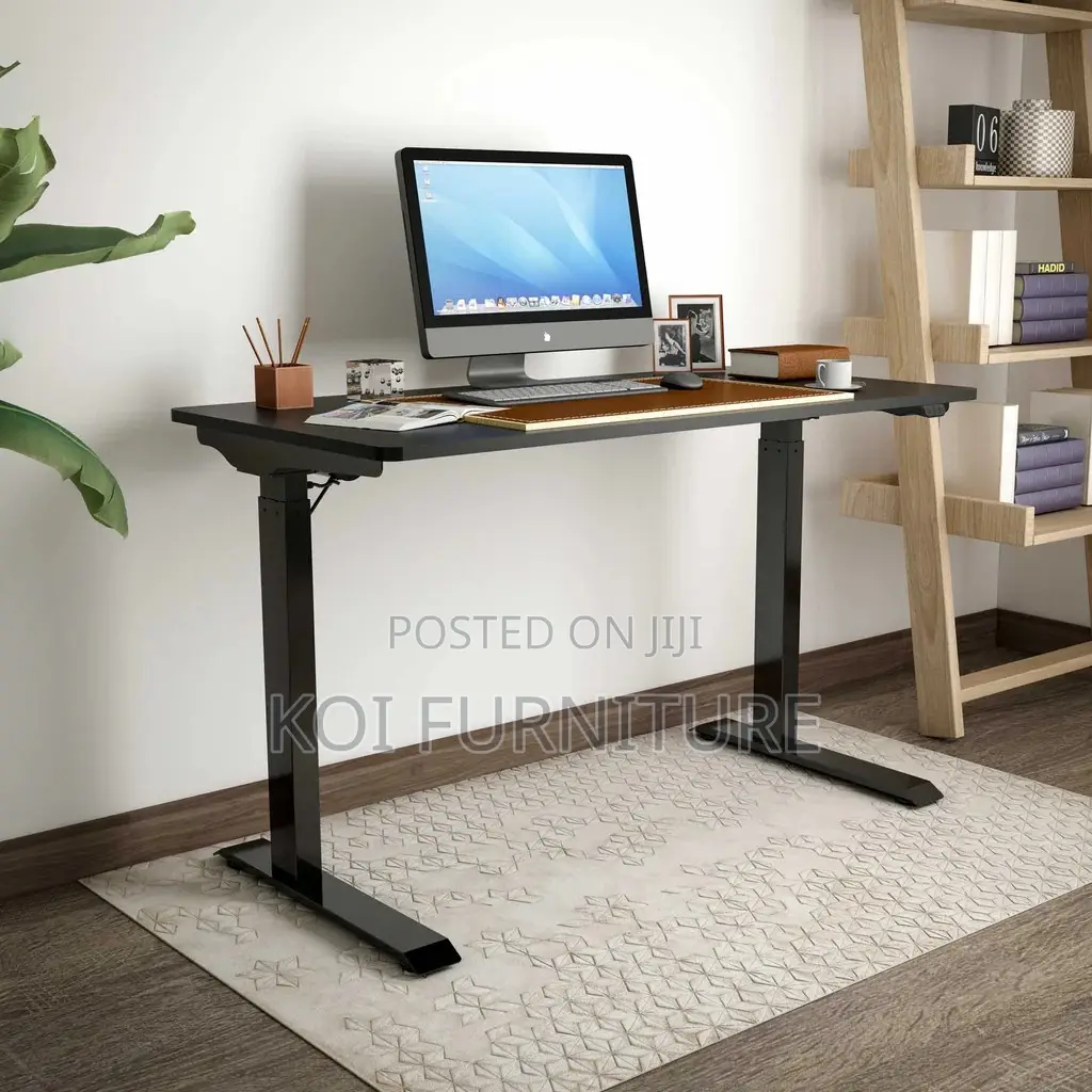 Office Desk; 1.4 Meters Sit and Stand Home Office Adjustable Desks