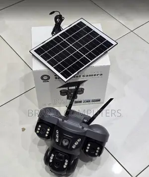 Wifi Triple Lens Solar Powered Three Lens PTZ Camera 2way Audio