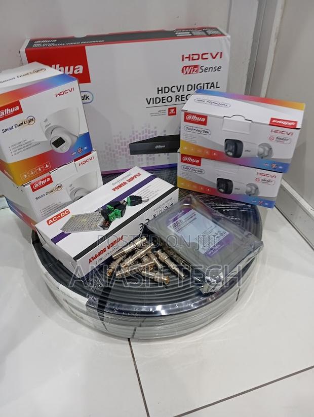 Dahua Full CCTV Installation Kit With 4 Colorvu Cameras