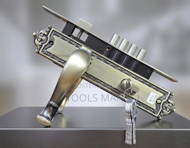 Heavy Duty Fealty 4-Pin Mortise Door Lock Set – Antique Brass Security