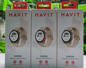 Black Havit M9056 Amoled Wireless Call Smart Watch