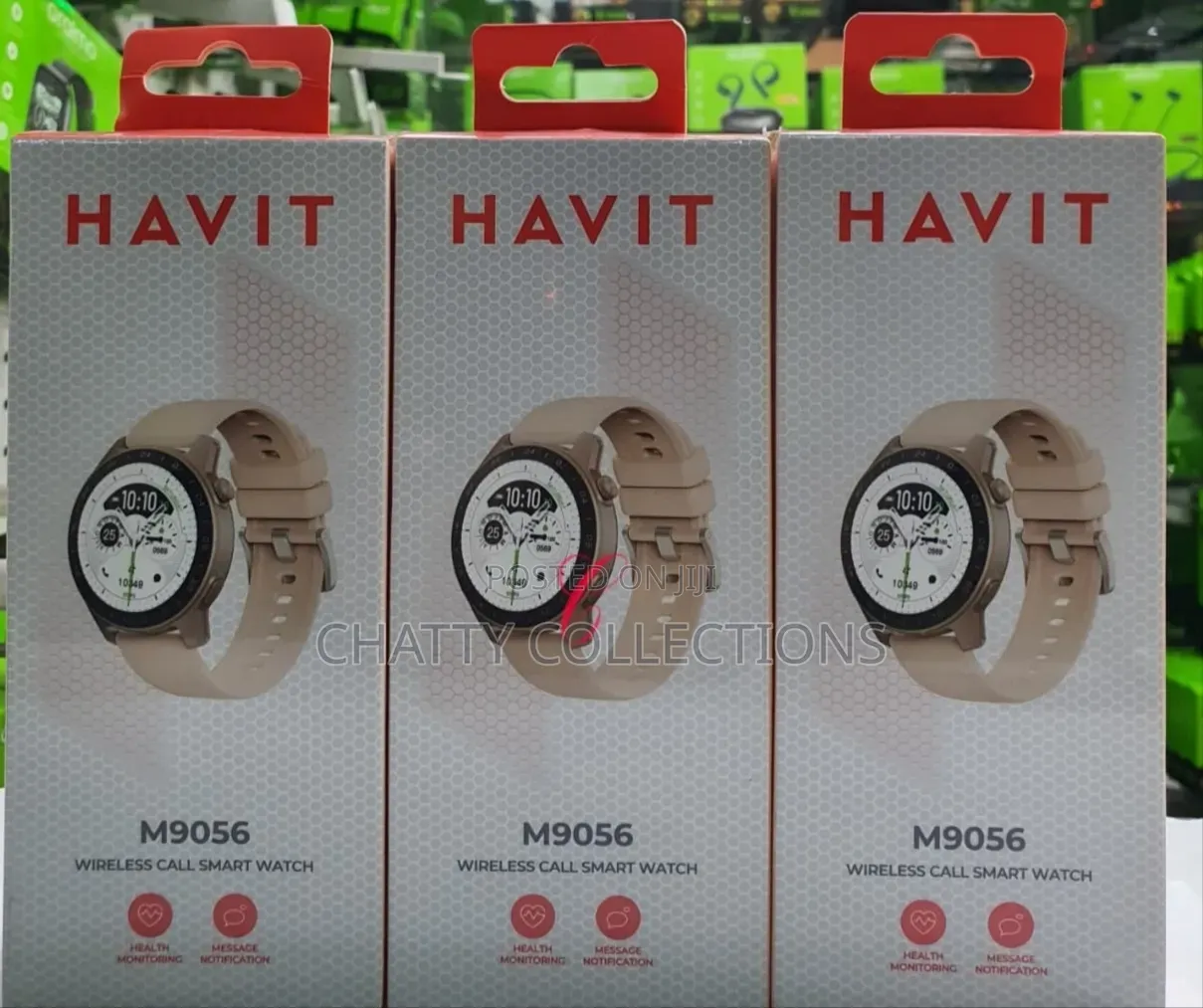 Black Havit M9056 Amoled Wireless Call Smart Watch