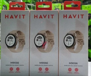 Black Havit M9056 Amoled Wireless Call Smart Watch