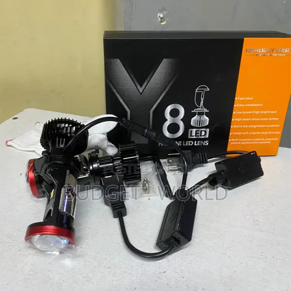 Y8 H4 High Brightness Led Bulbs With Mini Projector Lens Technology