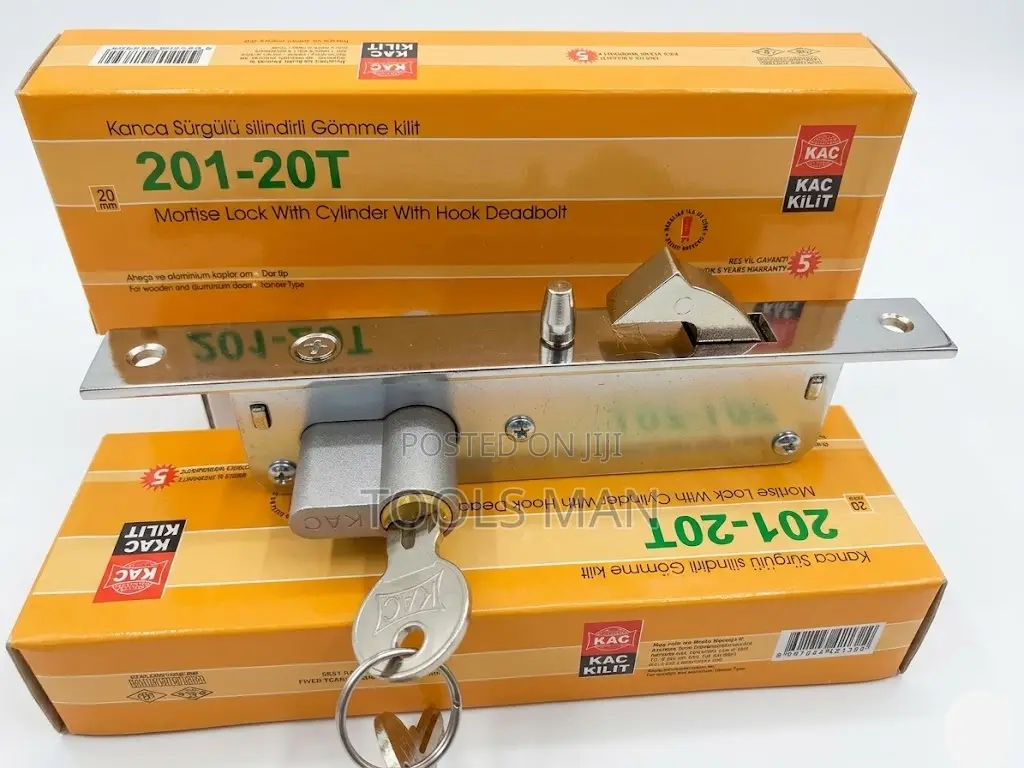 Kac Kilit 201-20t Mortise Lock - Sliding Hook Deadbolt for Aluminum