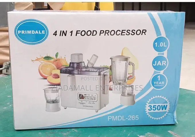Primdale 4 in 1 Juicer -Blender-Grinder and Mill Food Processor