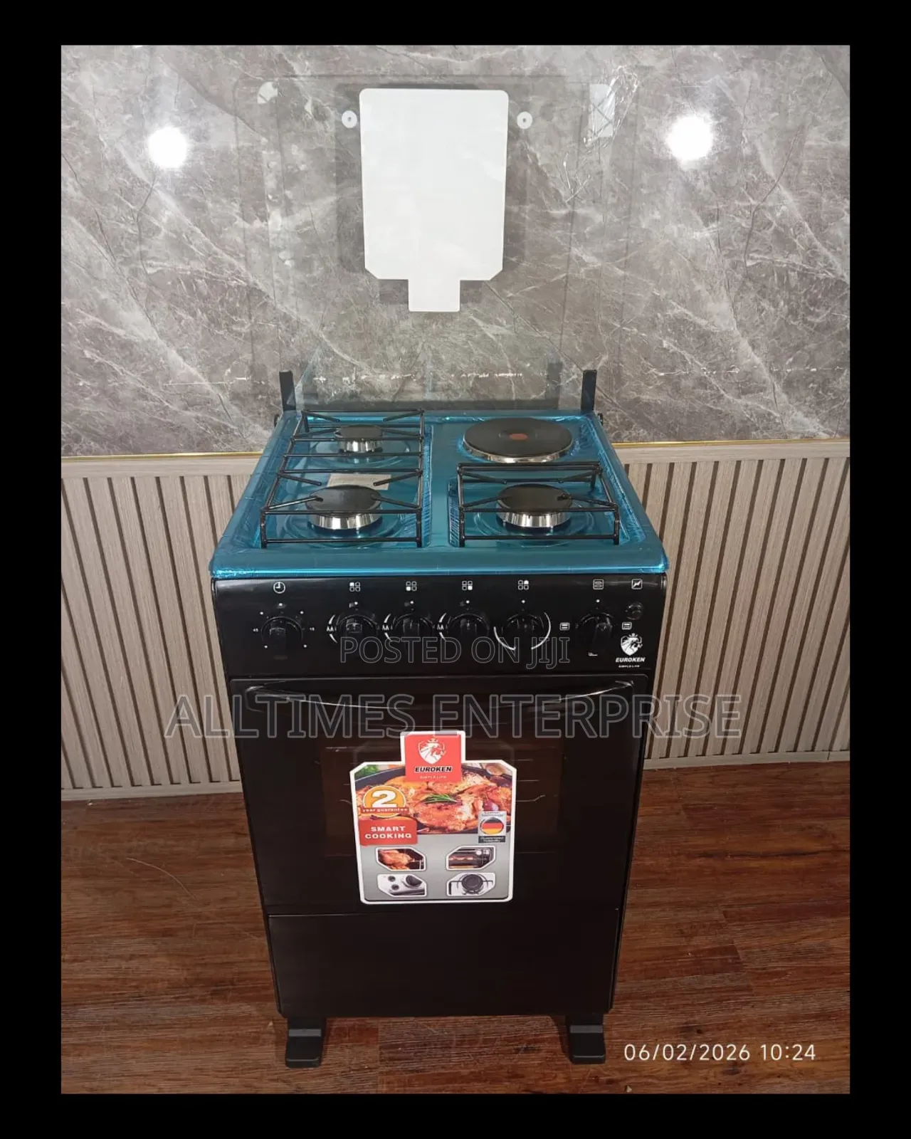 Euroken 3g+1e 50cm by 55cm Standing Cooker With Electric Oven Cooker