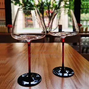 2pc Premium Quality Burgundy Crystal Wine 600ml