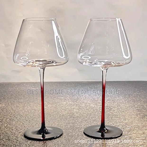 2pc Premium Quality Burgundy Crystal Wine 600ml - thumbnail 2