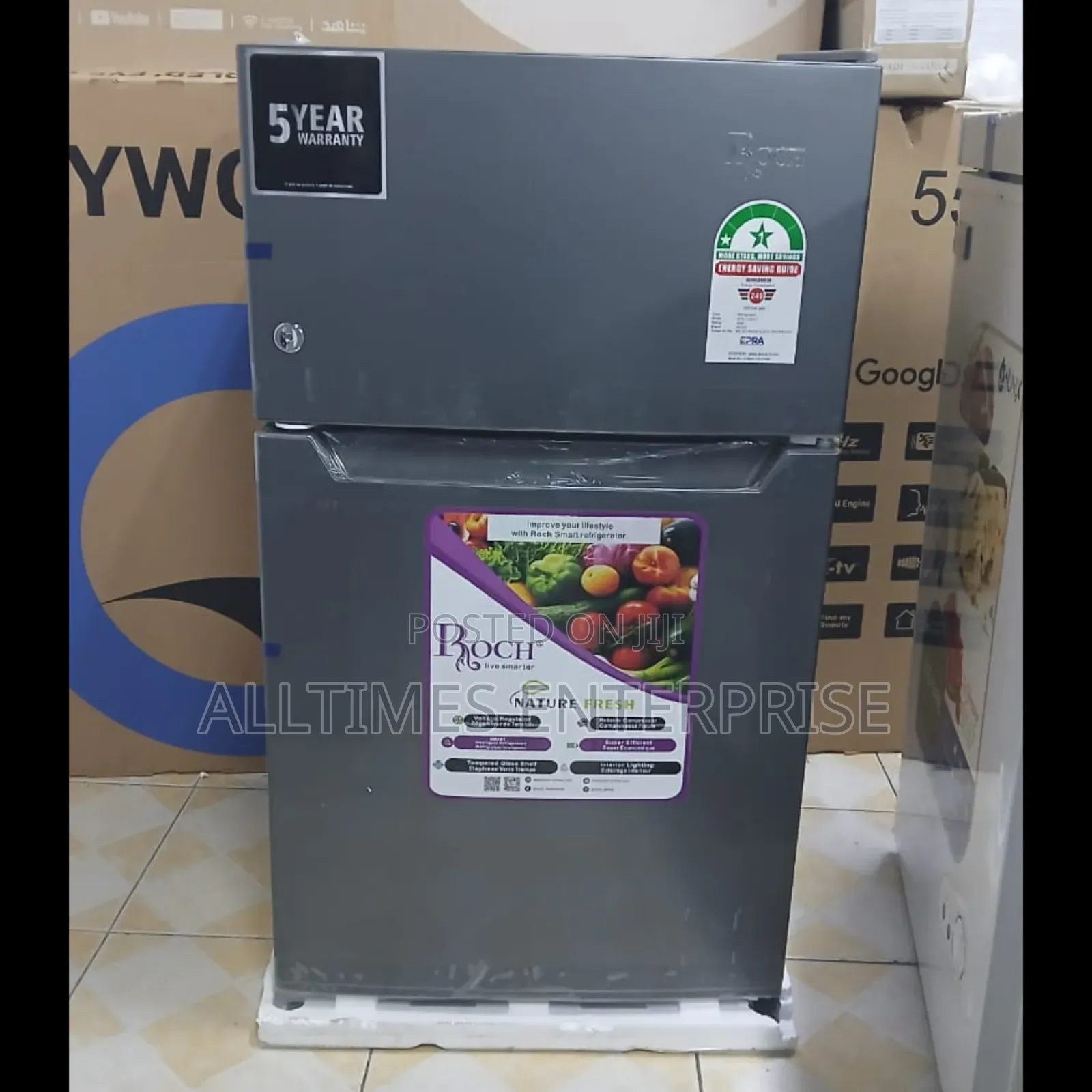 Roch 85l Double Door Fridge RFR-115dt-1