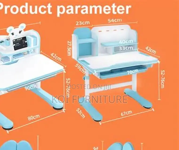 Home Tables; Comfortable Kids Growing Adjustable Desk Chair Set