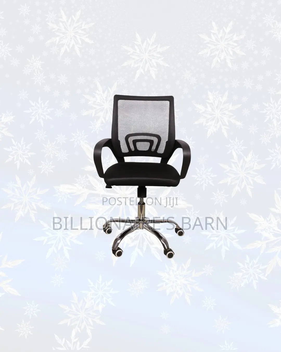 Stylish Mesh Office Chair Ergonomic Fabric Seat With Lumbar Support