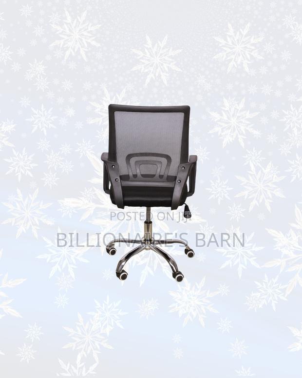 Stylish Mesh Office Chair Ergonomic Fabric Seat With Lumbar Support - thumbnail 4