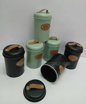 * Sugar, Tea, Coffee Canisters 3pcs