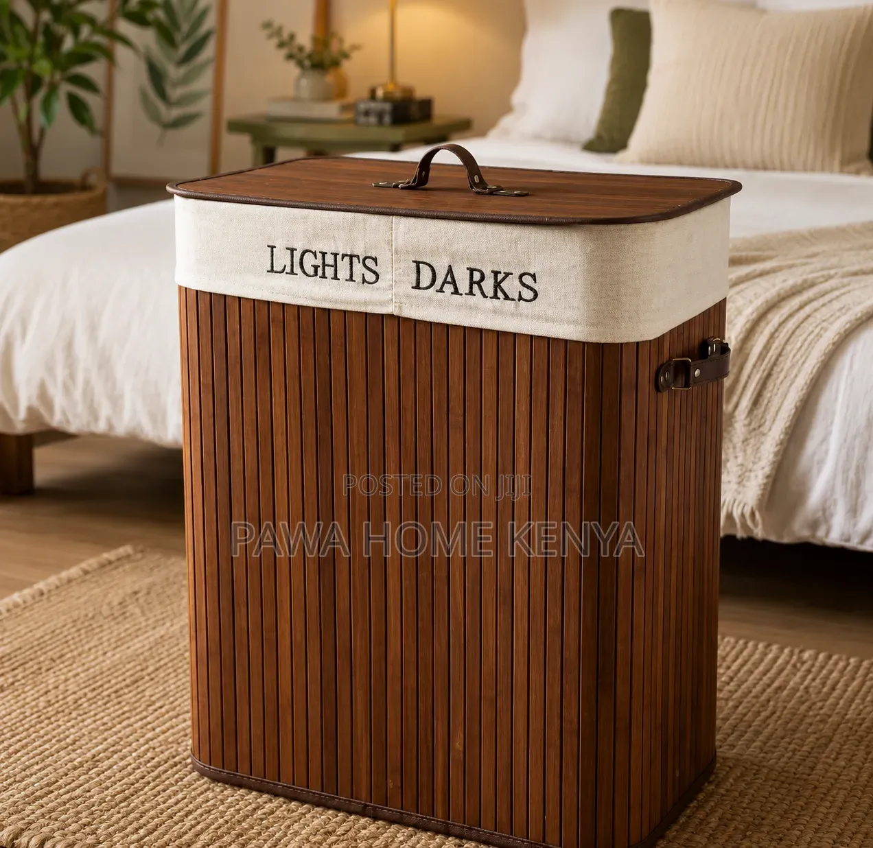Bamboo Laundry Basket With Lid