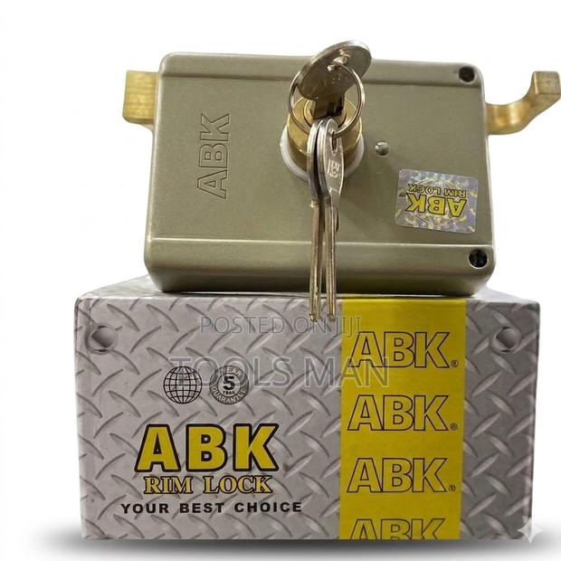 Abk Heavy Duty Rim Lock – Secure Steel Gate Door Deadlock + 3 Keys