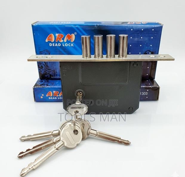 Arm Heavy Duty 4-Pin Deadlock - Steel Gate Security Door Lock Set