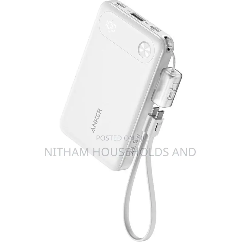 Anker Power Bank Built-in USB-C Cable and 10,000 Mah, 22.5w USB-C