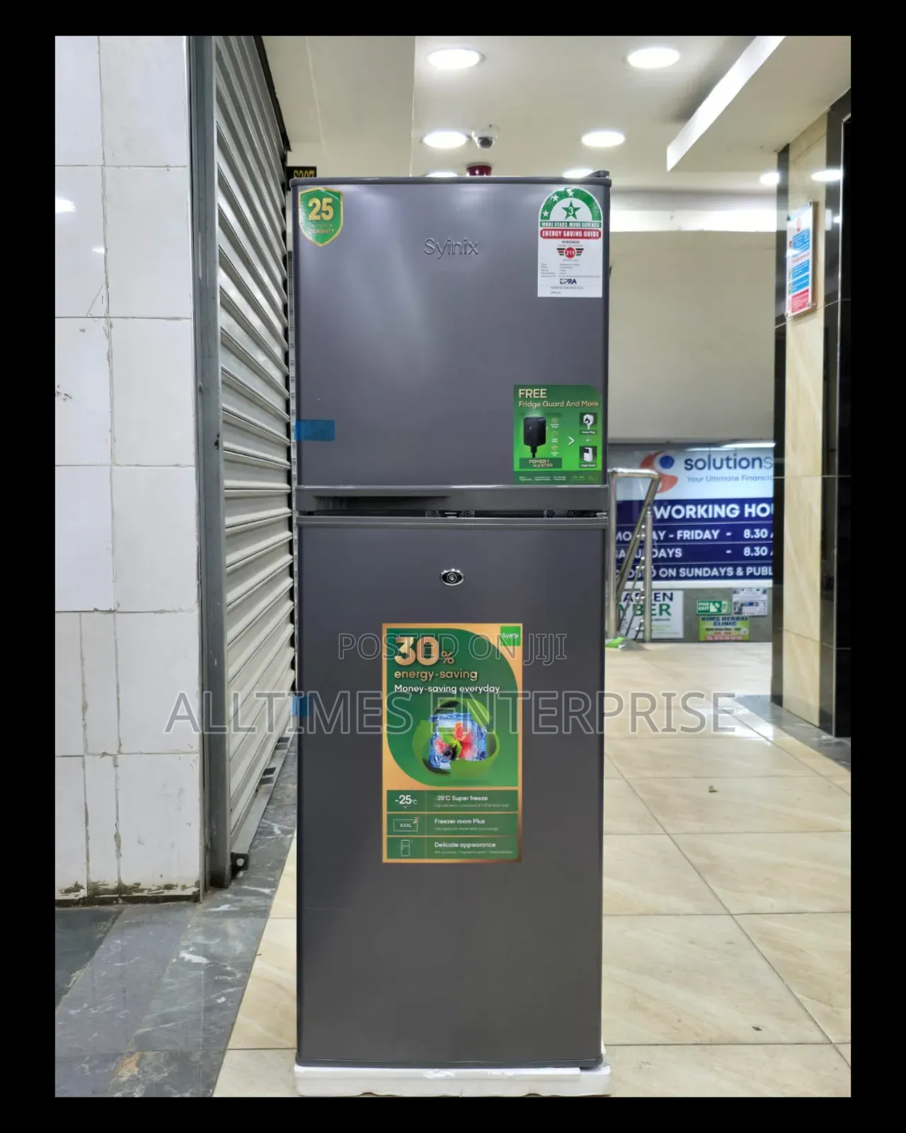 Syinix 137l Double Door Refrigerator