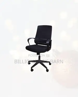 Modern Black Ergonomic Mesh Office Chair Mid Back Lumbar Support