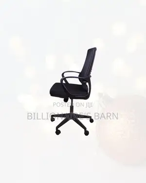 Modern Black Ergonomic Mesh Office Chair Mid Back Lumbar Support