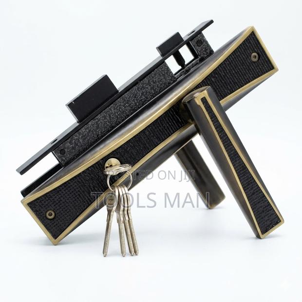 Wista Heavy Duty Door Lock - Black Gold High Security Handle Set
