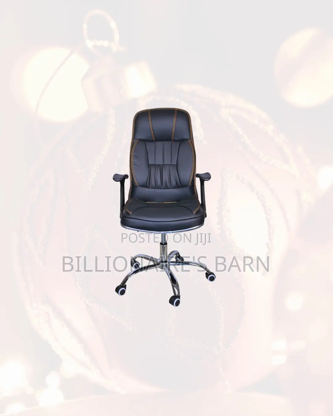 Heavy Duty Leather Office Chair High Back Padded Armrests Kenya Wide