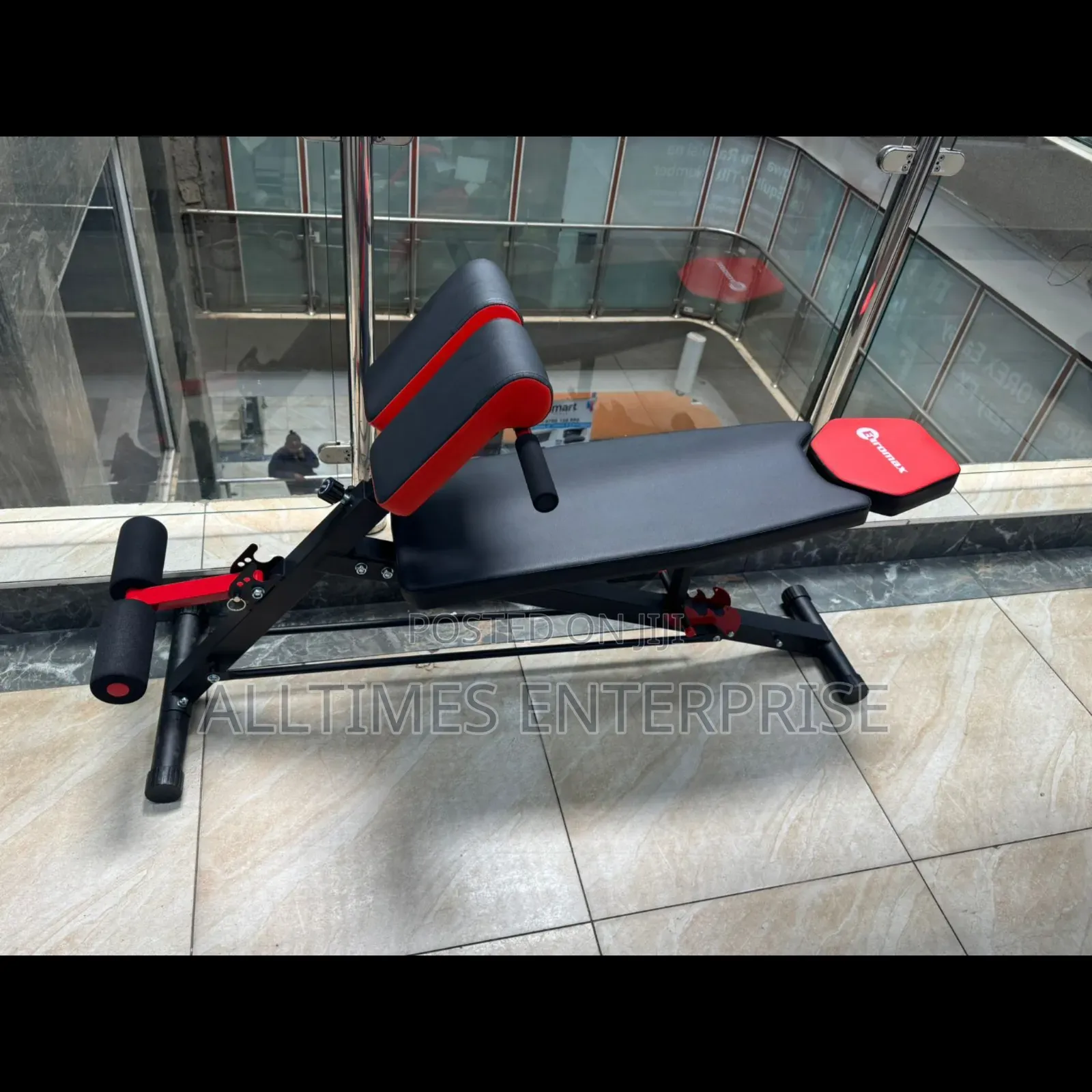 Adjustable Decline Sit-Up Bench With Leg Support