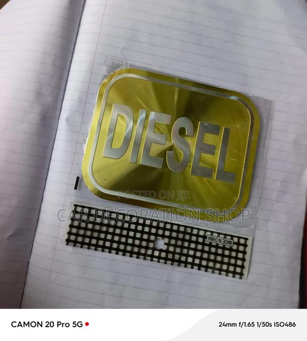 Gold,Red,Blue,Silver Diesel Fuel Tank Stickers Sign Plate