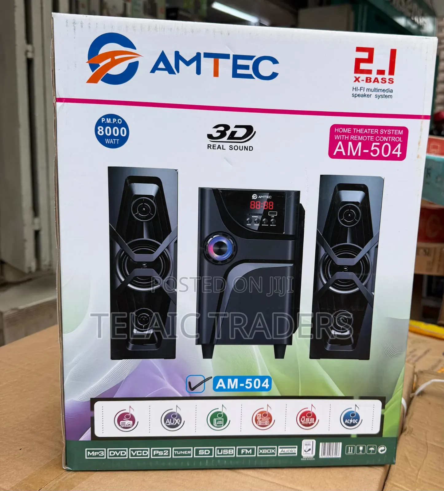 Amtec 2.1 Multimedia Speaker System Am-504