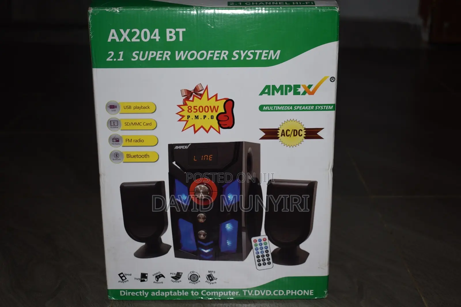 Ampex Ax204 Bt 2.1 Super Woofer System - Bluetooth + Fm