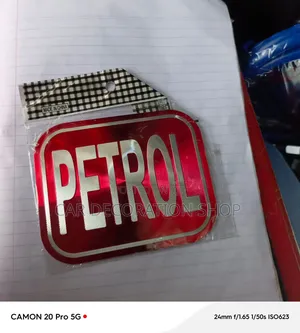 Red Petrol Fuel Tank Door Badge Sticker