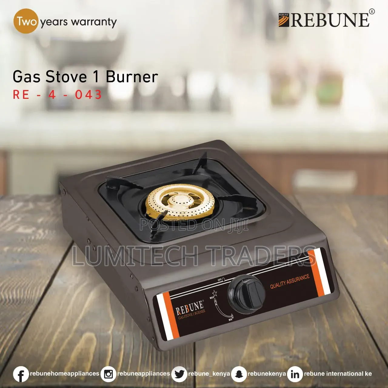 Rebune Stainless Steel Single Burner