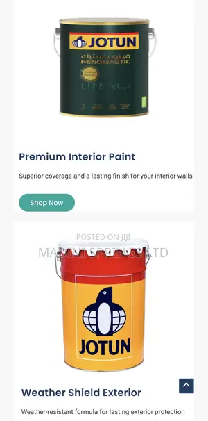 Jotun Paints (Waterproof Paint for Interior and Exterior Decor)