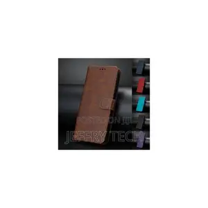 Samsung Leather Flip Wallet Case for Galaxy A14 A13 A23 A12 - Black/Na