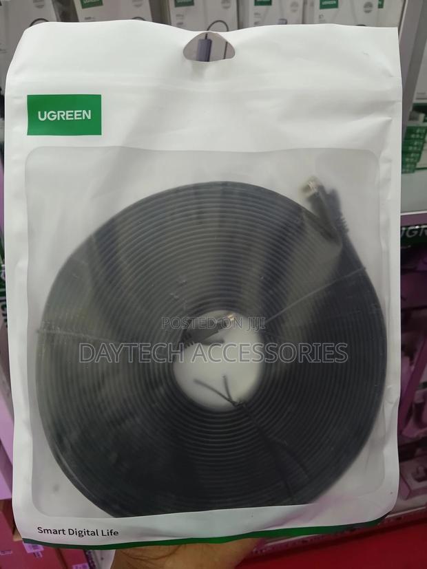 Ugreen Flat Lan Ethernet Cat. 6 Cable 10m Black (Nw102) - thumbnail 2