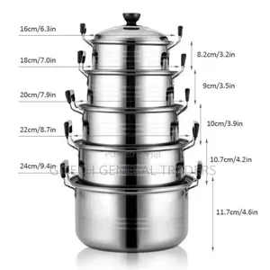 10pcs Heavy Duty Stainless Steel Cookware Set