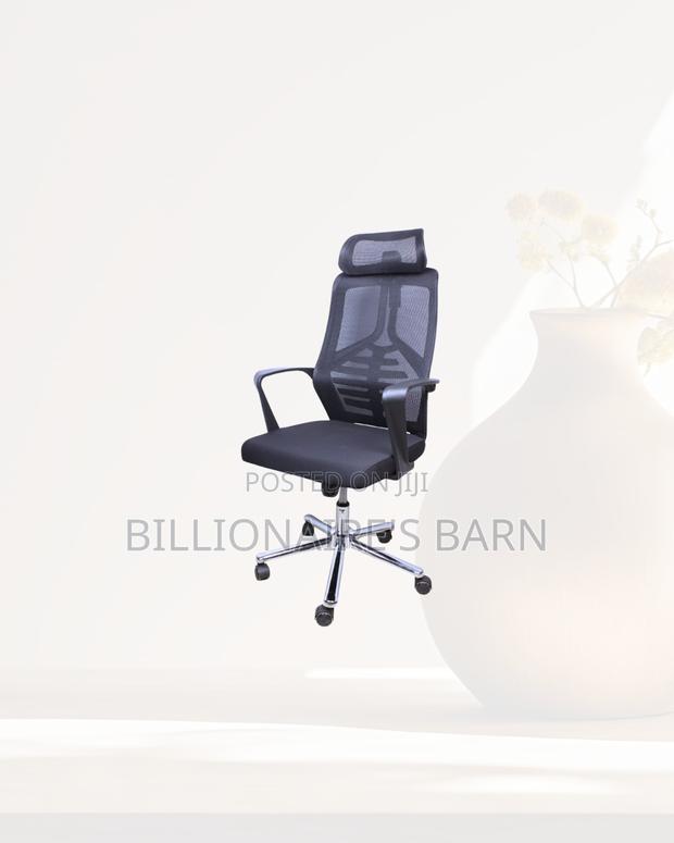 Modern High Back Mesh Chair Headrest Lumbar Support Now in Stock - thumbnail 2