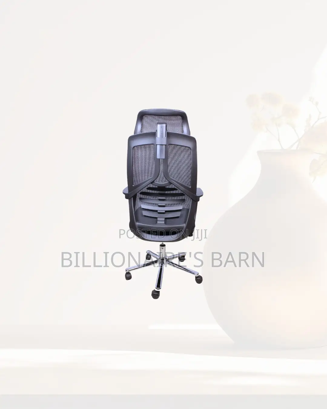 Modern High Back Mesh Chair Headrest Lumbar Support Now in Stock