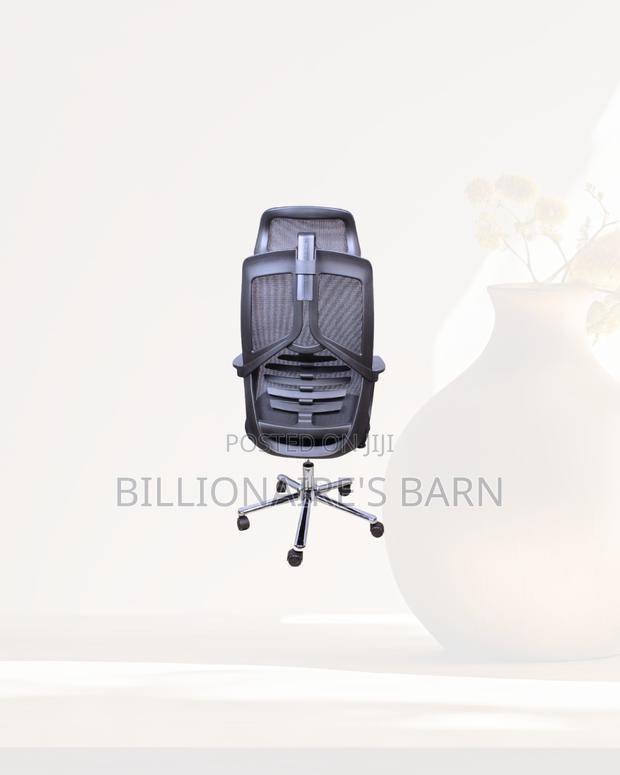 Modern High Back Mesh Chair Headrest Lumbar Support Now in Stock - thumbnail 3