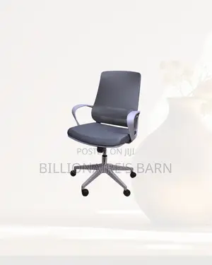 Heavy Duty Grey Ergonomic Mesh Office Chair Mid Back Lumbar Support