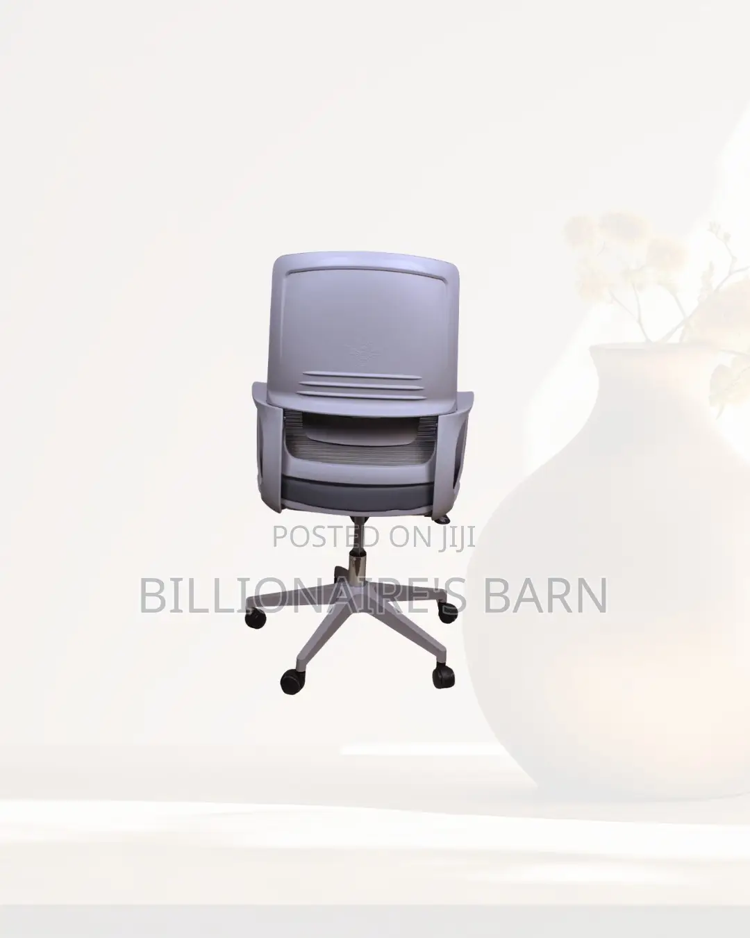 Heavy Duty Grey Ergonomic Mesh Office Chair Mid Back Lumbar Support