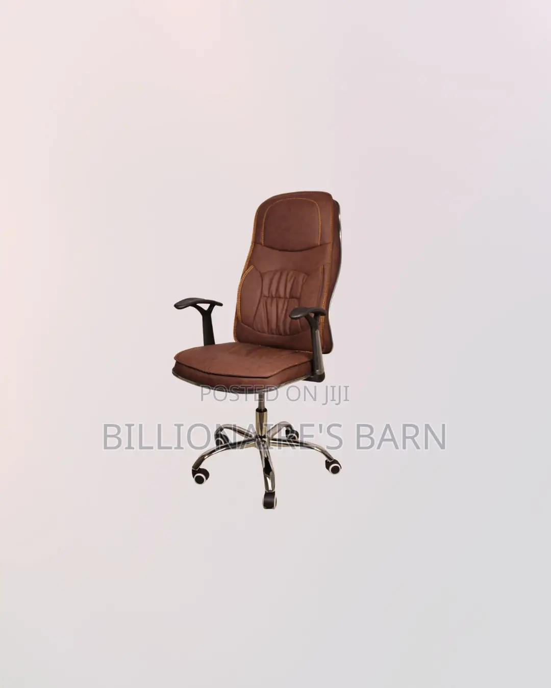 Heavy Duty Ergonomic Executive Leather Chair High Back Padded Armrest