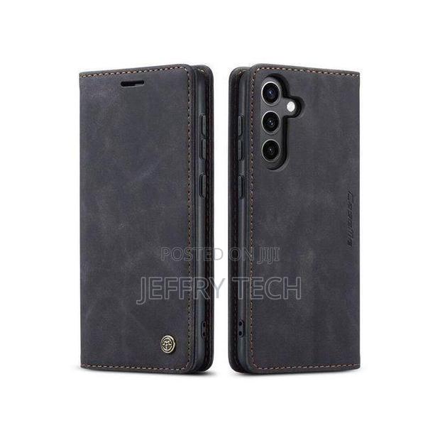 Samsung Galaxy S25 Flip Wallet Case - Black, Pu Leather, 2 Card Slots - main view