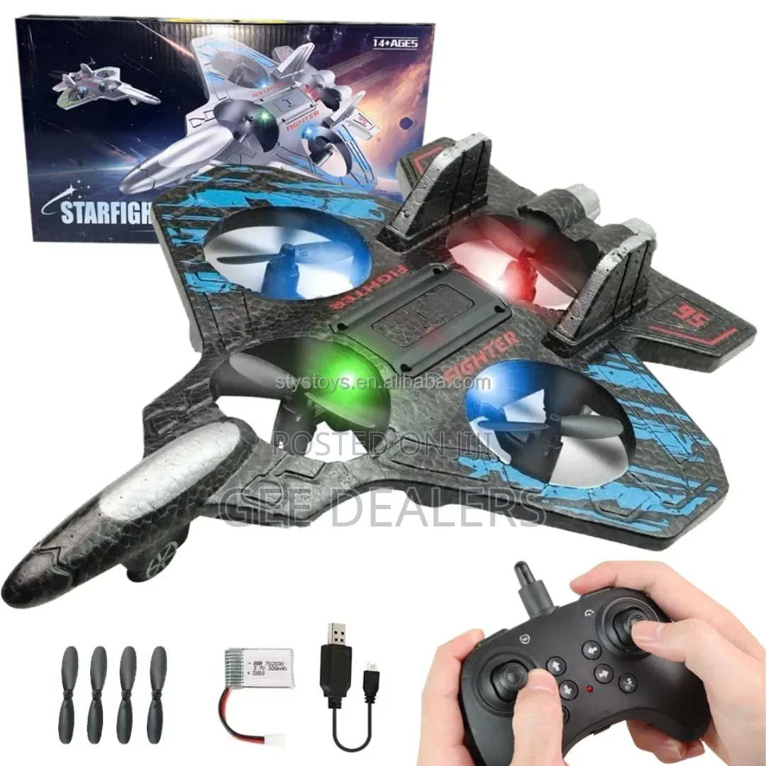 Rechargeable,Remote Control Fighter Jet Toy, Unbreakable Foam Material